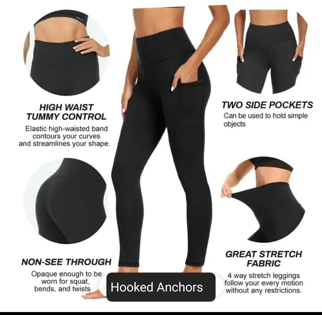 High Waisted, tummy control, breathable leggings, buttery soft.